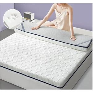 Matras Van Volledige Grootte, Latex Hoogwaardige Matras Bekleding Thuis Tatami Geheugen Katoen 1m 5 MATTEN Spons Pads Dunne Stijl Bed Matras (Color : White, Size : 120 * 200CM*6CM)