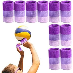 Richolyn Vingercompressie, 10 stuks elastische ondersteuning voor de vingers, elastische vingerspalken, duimsteun voor sport, volleybal, basketbal