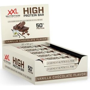 XXL Nutrition - High Protein Bar 2.0 - Eiwitrepen, Eiwit Reep, Proteïne Bars - Vanilla Chocolate - 20 Pack
