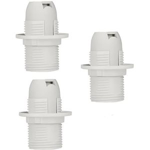 FINELED - Lampfitting E14 schroeffitting 3-pack lamphouder met witte klem