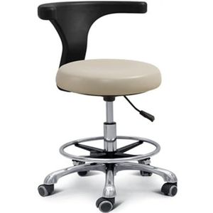 JAVPTAV Stoel medische kruk 360 ° rotatie armleuning PU lederen zadelkruk in hoogte verstelbaar comfortabele tandheelkundige assistent-kruk voor salon (B3)