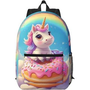 Zelinge Rugzak Lichtgewicht Rugzak Voor 13 ""14"" Laptops Werk Business Rugzakken Purse, Schattige Eenhoorn Regenboog, One Size, Reizen Rugzakken
