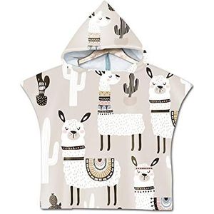 Treer 3D cartoon kinderen strandlaken badjas poncho voor kinderen, baby meisje jongen veranderende kleding met capuchon badjas strandbadhanddoek voor surfen, zwemmen, wetsuit, badmode (60 x 60 cm,