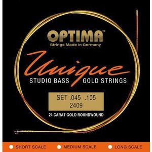 Optima Electric Bass Strings Unique Studio Gold Strings 4-snaren lang sc. 2409L