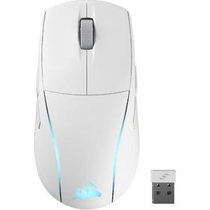 Corsair M75 Draadloze RGB Lichtgewicht FPS Gaming Muis – 26.000 DPI – Verwisselbare zijknoppen – iCUE Compatibel – PC – Wit