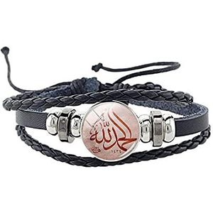Islamitische Moslims Allah Armband Mannen Armband Zwart Armbanden Mannen Lucky Sieraden Gift voor Jongen-NT395