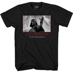 STAR WARS Darth Vader Leadership motiverende poster heren T-shirt, Premium diepzwart, 1X