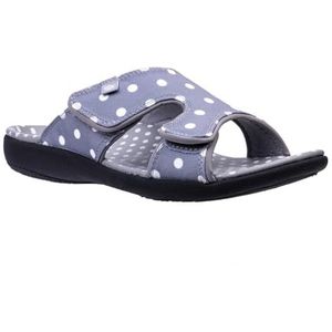 Spenco Dames Kholo Dot Slide Sandaal, Grijs, 41 EU