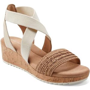 Easy Spirit Dames Lorena Wedge Sandaal, licht natuurlijk/Beige, 7.5 UK