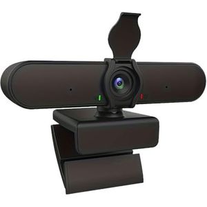 1080P USB-webcam met privacycover, statief, groothoek, 360°-rotatie en afspeelfunctie for zoomen, streamen videogesprekken