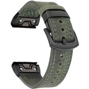 Lederen horlogeband geschikt for Garmin Fenix ​​7 7X 5/5X Plus/6/6X Pro/MK1/935 955 Smart Armband 22 26mm Quick Fit Polsbandje (Color : 16, Size : 22mm Fenix 7-EPIX)