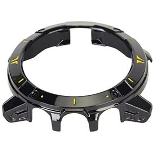Smart Watch-bumperhoes, Stijlvolle, Nauwkeurige Beschermhoes voor Smartwatch, Schokbestendig voor Hardlopen (Zwart en geel)