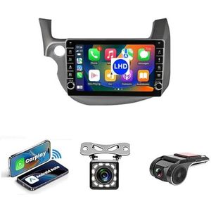 Android 14 Auto Stereo MP5 Player 9'' Screen Autoradio Voor HONDA FIT JAZZ 2007-2013 Car-play Android Auto GPS-navigatie Bluetooth RDS FM AM DAB+ Radio Stuurbediening Voice Control(NF-7 8Core 8+256G)