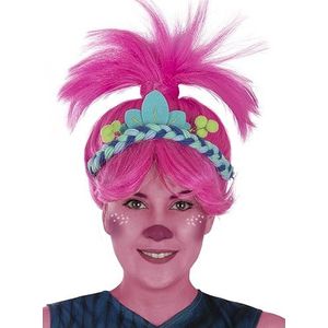 Funidelia | Poppy Pruik - Trolls 3 voor vrouwen Tekenfilms, Trolls, Films & Series - Accessoires voor Volwassenen, kostuum accesoires - Roze