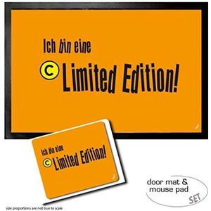 1art1 Motiverende, Ich Bin Eine Limited Edtion Deurmat (60x40 cm) + Muismat (23x19 cm) Cadeauset