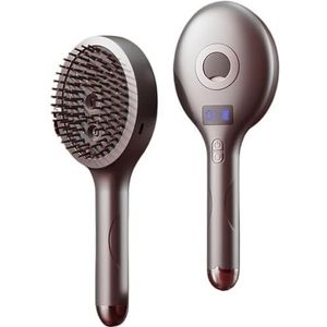 De ultieme 2-in-1 stylingborstel en haarspray Nat Droog Klitvrije haarborstel Ultrazachte borstelharen Glijden door klitten Voegt glans toe(Grey)