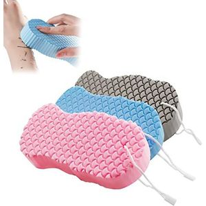 3 stuks superzachte peeling badspons, ultrazachte scrubspons doucheborstel, ultrazachte exfoliërende doucheborstel, spa spons, voor vrouwen, mannen, kinderen
