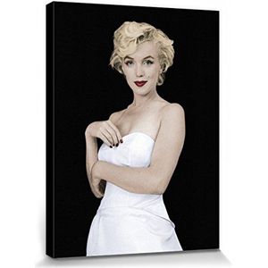 1art1 Marilyn Monroe Poster Kunstdruk Op Canvas Pose Muurschildering Print XXL Op Brancard | Afbeelding Affiche 40x30 cm