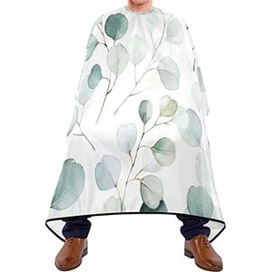 Haar knippen schort 140x168cm, aquarel bladeren kappers cape grote salon kapper cape met kliksluiting of haak kappersschort, voor salon, volwassenen, kapperszaken