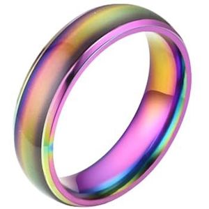 Mood Ring, Thermochromic Ring, Good Quality Stainless Steel Rings Jewelry will be a Special Gifts for Women or Men (Colorful,#7)