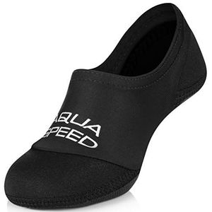 Aqua Speed Neopreen Zwemkousen voor Vrouwen en Tieners | Antislip Blote Voeten Sokken | Watersokken voor Zwembad en Duiken | Zwart | Maat 38-39