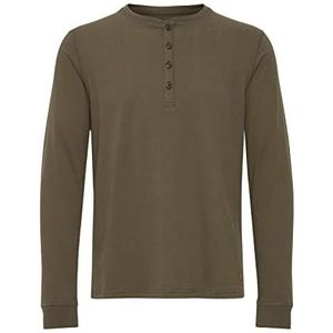 Indicode IDArmando Herenshirt met lange mouwen van 100% katoen, Army (600), M