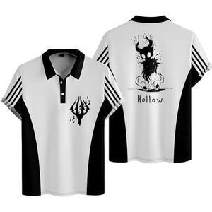 Hollow Knight Merch Poloshirts Mannen Vrouwen Mode Tee Unisex Jongens Meisjes Cool Gaming Korte Mouw Shirts, Wit, M