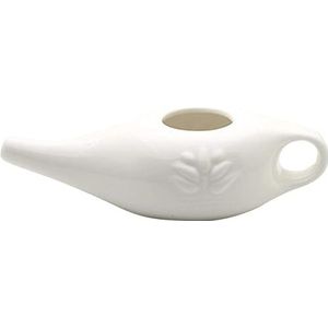 250 ml keramische neusreinigingspot, keramische Neti Pot Neus Wash Kit, voor nasale spoelen of neusdouche (wit)