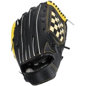 Honkbalhandschoen 1 stuk creatieve sporthandschoen honkbalhandschoen duurzame softbalhandschoen (geel zwart) handschoenen verstelbaar en comfortabel (kleur: geel zwart, maat: groot)