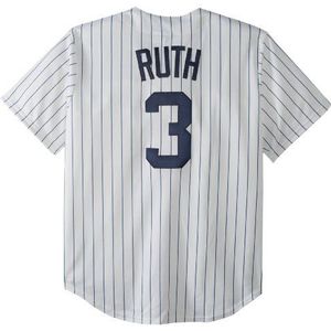 Majestic MLB Babe Ruth New York Yankees 1927 Korte Mouw Synthetische Replica Jersey