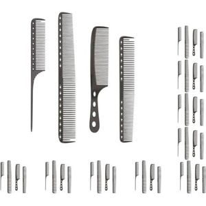 10 set 4pack/lot Ergonomische Handvat Voor Meer Comfortabele Haar Kammen Ervaring Comfortabeler Om Metalen Haar Snijden Kam, Glossy zwart