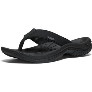 KEEN Kona Flip Tg, teenslippers voor heren, Zwart Staal Grijs Leer, 42 EU