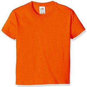 Fruit of the Loom Unisex Kids Original T. T-Shirt, Oranje, 5-6 jaar (Fabrikant Maat: 26)