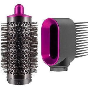 Ronde volumizing borstel + styling luchtmondstuk met brede tand kam bevestiging voor Dyson Airwrap Styler HS01 HS05
