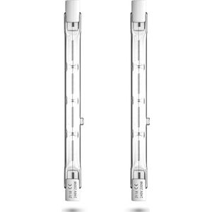 Bonlux 200W R7S Dimbaar 118mm Halogeenlampen Warm Wit 2800K R7S Lineair 3900lm Halogeenlampen voor Verlichting van Huis, Werk, Veiligheid, Straatverlichting, Landschapsverlichting, Enz (2 Stuks)