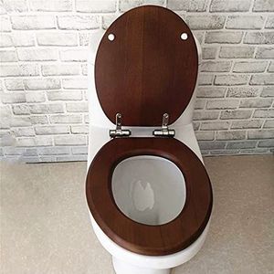 Universele langzaam-close toiletbranden, massief hout o gevormde type toiletstoelen deksel, gewone buffertoiletstoelen deksel
