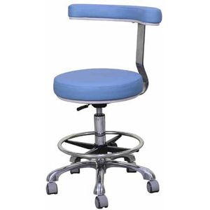 Zadelkruk Stoel Verstelbare Hoogte 47-58cm Met Rugleuning/voetsteun, Tandheelkundige Zorg Kunstenaar Zadel Rollende Kruk Ergonomische Rolstoel For Schoonheidssalon Massage Tandartskliniek