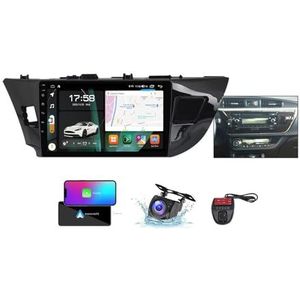 Android 13 2 Din Car Stereo voor Toyota Corolla 11 2012-2016 met 10 inch Touchscreen Media Player met Carplay Android Auto Bluetooth 4G WiFi GPS FM/RDS SWC + achtercamera(B,NF-6)