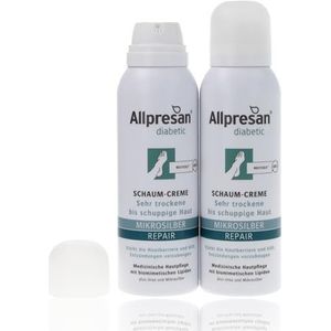 Allpresan Diabetic Micro Silver + Repair Voetschuim met microzilver voor een zeer droge tot schilferige huid bij diabetes mellitus, 125 ml (verpakking van 2 stuks)