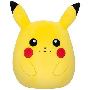 Pokemon Squishmallow Pikachu pluche dier, 25 cm, officieel gelicentieerd product, zachte en zachte kussens, hoogwaardig materiaal, voor kinderen en volwassenen, fans van alle leeftijden, Bizak