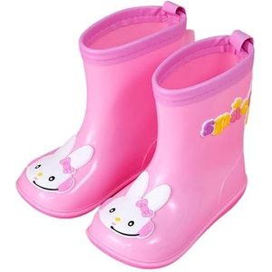 Regenschoenen for jongens en meisjes, regenlaarzen, waterdichte schoenen, antislip regenlaarzen(Color:Pink,Size:14/14CM)