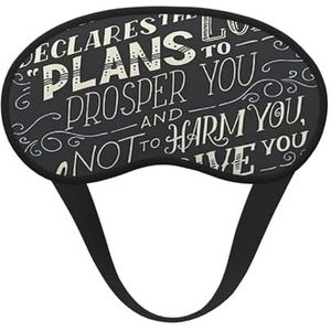 GSGCSBYMLG I Know The Plans Have You Declares Lord Printed Blackout Sleep Mask Soft Blackout Oogmasker Slaapmasker
