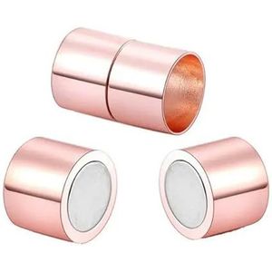 6-10 stuks/partij Gouden magnetische sluitingen connector geschikt voor 3 4 5 6 7 8 10 12 14 15mm leren koord armband connectoren voor doe-het-zelf sieraden maken-roségoud-6