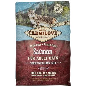 Carnilove salmon sensitive/long hair kattenvoer 2 KG