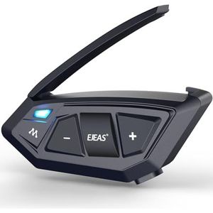 Ejeas - MS20 Intercom - Motorcommunicatiesysteem - Bluetooth 5.0 - Zwart