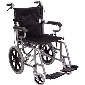 Rolstoel, Ouderen Rolstoel Opvouwbare Draagbare Trolley, Stalen Buis Ouderen Gehandicapte Stoel Rolstoel Verdikte Zachte Stoel Rolstoel, Draagbaar