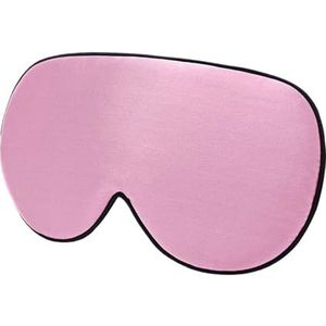 2 stuks moerbeizijde slaapmasker zachte blinddoek glad oog slaaphulp oogschaduw cover patch verband voor slaap (roze)