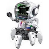 Velleman Educatieve bouwkit, robot Tobbie II, micro:bit, speelgoedrobot, STEM constructiespeelgoed