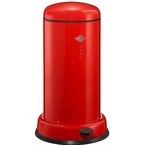 Wesco Baseboy Afvalbak van Roestvrij Staal In de Kleur Rood met Een Volume van 20 Liter