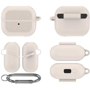 Siliconen hoesje voor 2024 Galaxy Buds 3 Pro draadloze oordopjes accessoires, zachte beschermhoes (wit)